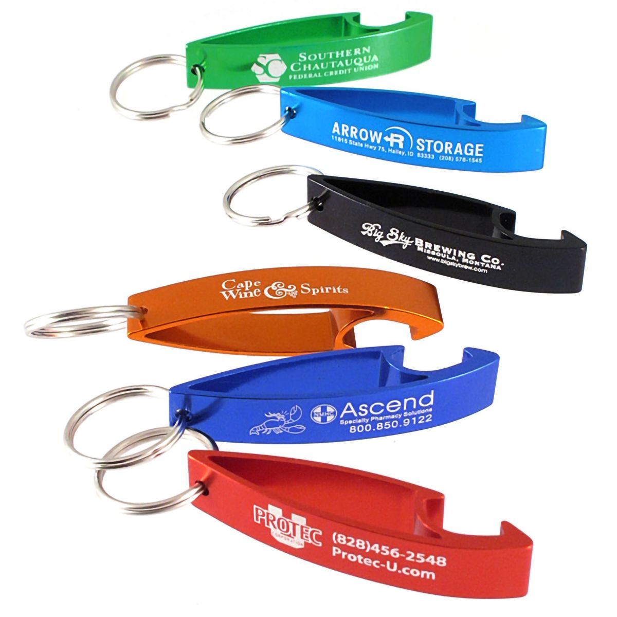Aluma Custom Bottle Opener Keychains