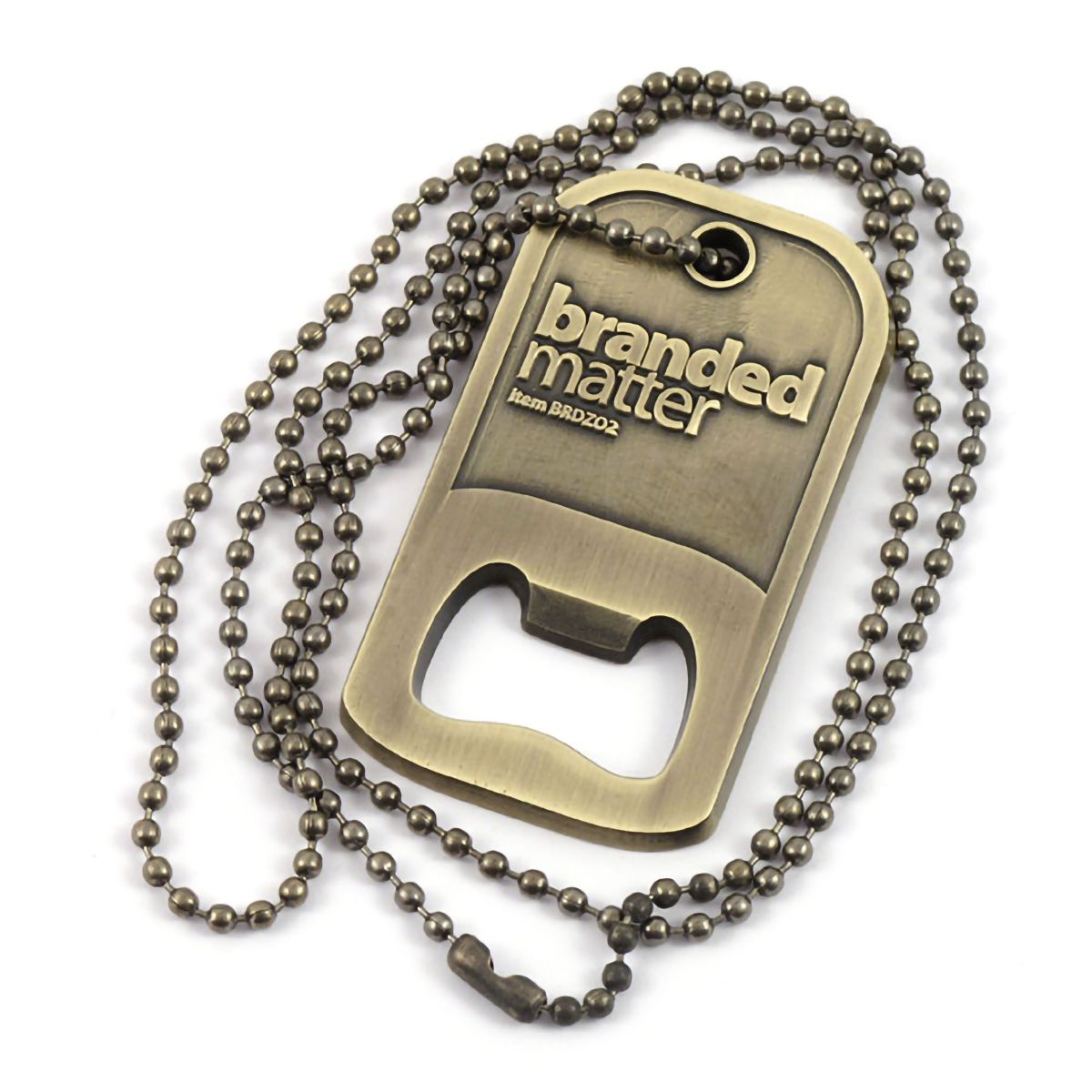 Custom made metal bottle opener dog tag
