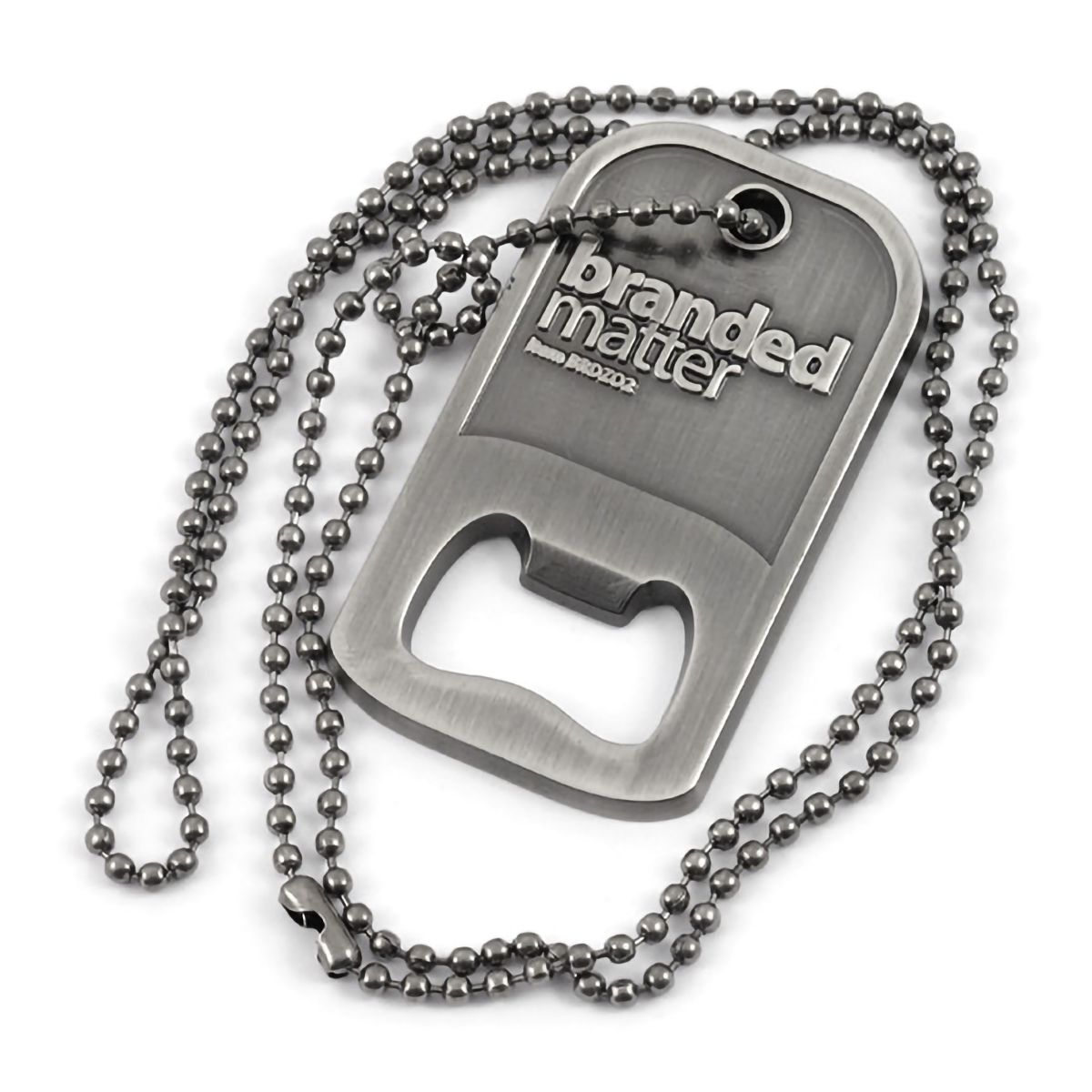 Custom made metal bottle opener dog tag