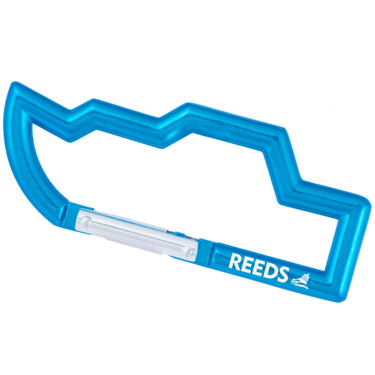 Boat shaped carabiner with laser engraving