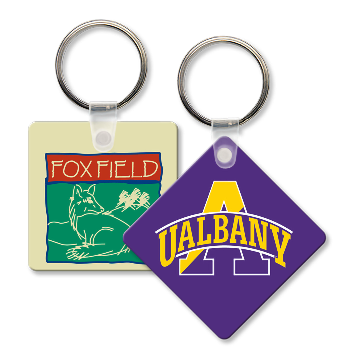 Rounded Square Soft Vinyl Keychains