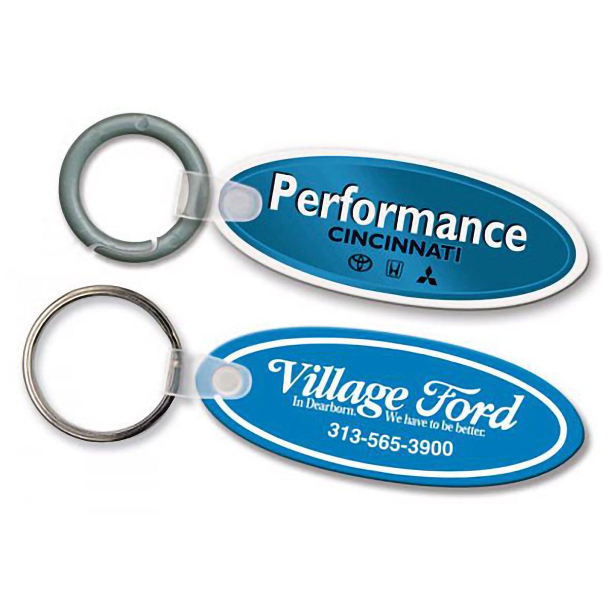 Small Oval Vinyl Keychains