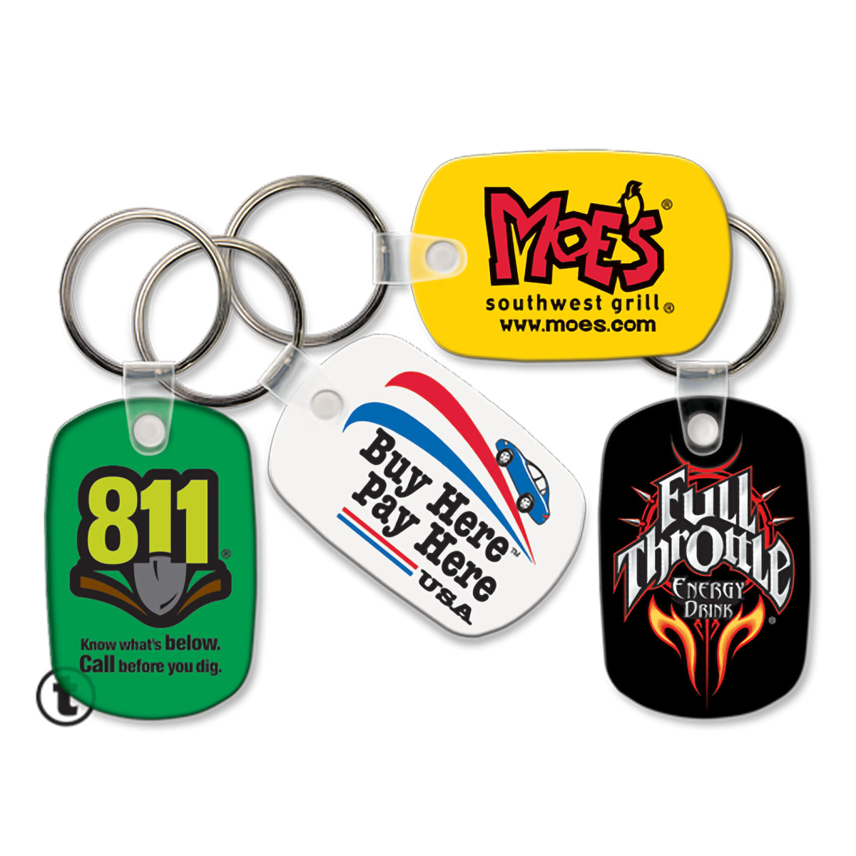 Classic Shape Vinyl Promo Keychains