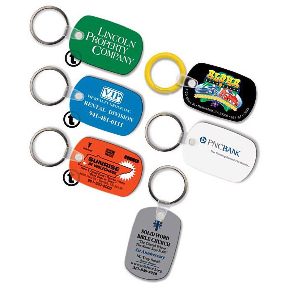 Classic Shape Vinyl Promo Keychains