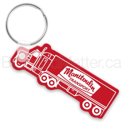 Semi-Truck Shape Soft Vinyl Keychains