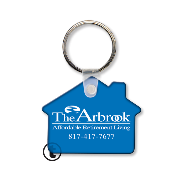 House Shape Vinyl Promo Keychains