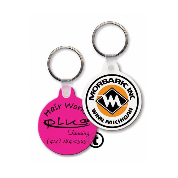 Round Vinyl Keychains with Tab