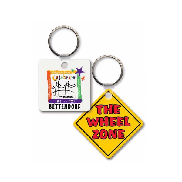 Rounded Square Soft Vinyl Keychains