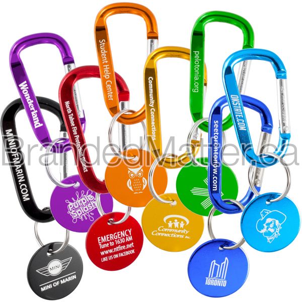 Engraved Carabiner Keychains & Medallion