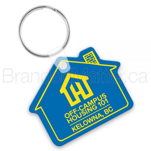 House Shape Vinyl Promo Keychains