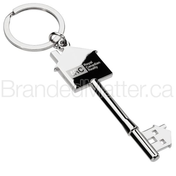 House keychain with logo clearance