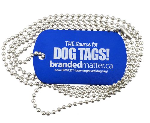 Custom laser engraved dog tag