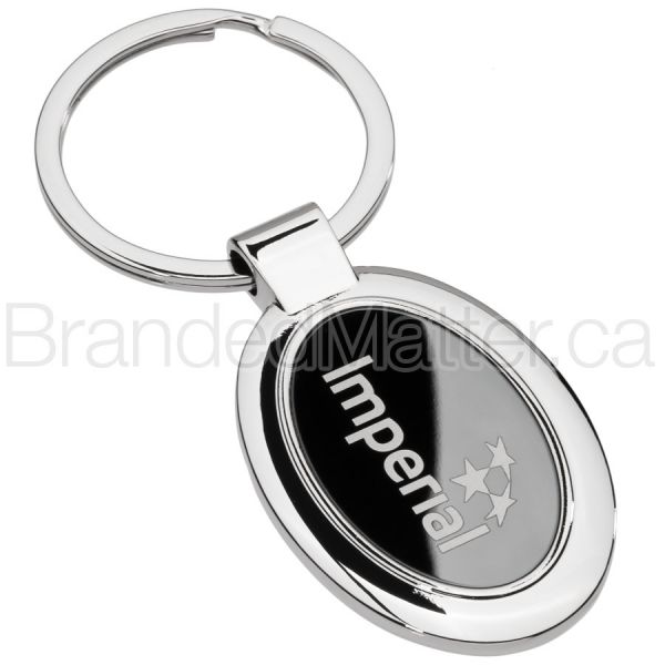 Onyx Oval Promotional Keychains