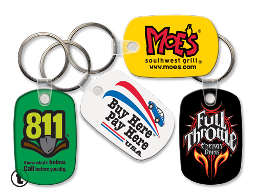 Classic Shape Vinyl Promo Keychains