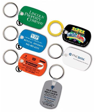 Classic Shape Vinyl Promo Keychains