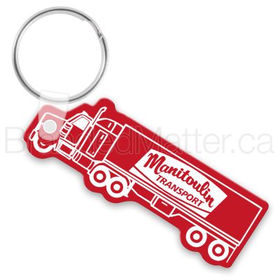 Semi-Truck Shape Soft Vinyl Keychains