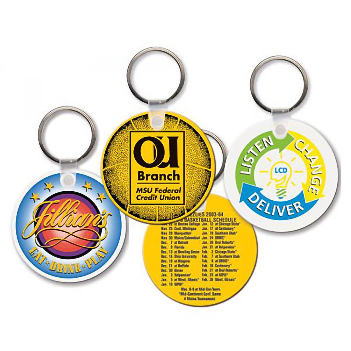 Round promo keychains