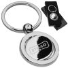 Round Rotating Center Engraved Keychains