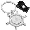 Ship Navigation Wheel Engraved Metal Keychains