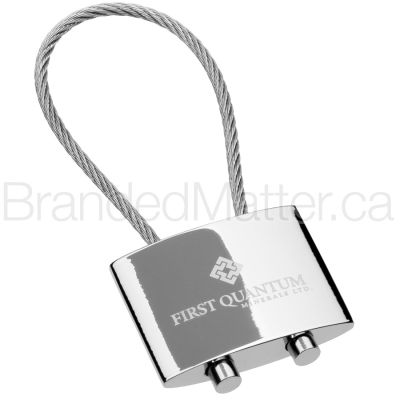 Cable Closure Engraved Metal Keychains