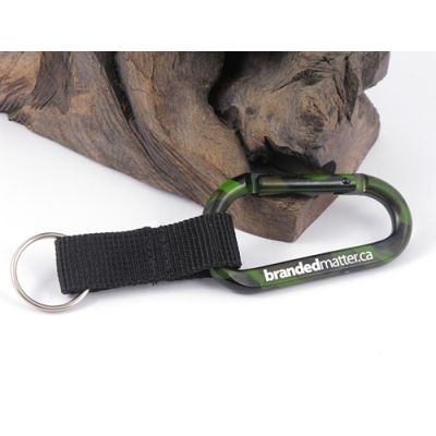 Large 80mm Camouflage Carabiners with Strap