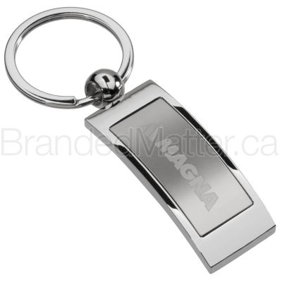 Curved Rectangle Engraved Keychains