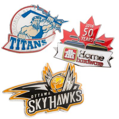 Raised Metal with Epoxy Coat Lapel Pins