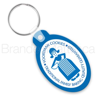 Oval Vinyl Keychains with Tab