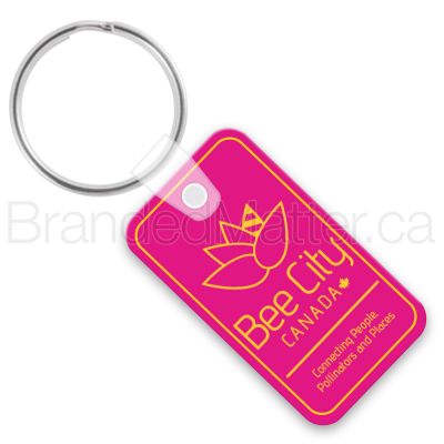 Rectangle With Rounded Corners Soft Vinyl Keychains