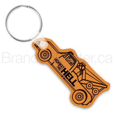 Tow Truck Shape Soft Vinyl Keychains