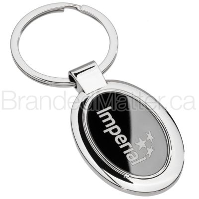 Onyx Oval Engraved Keychains