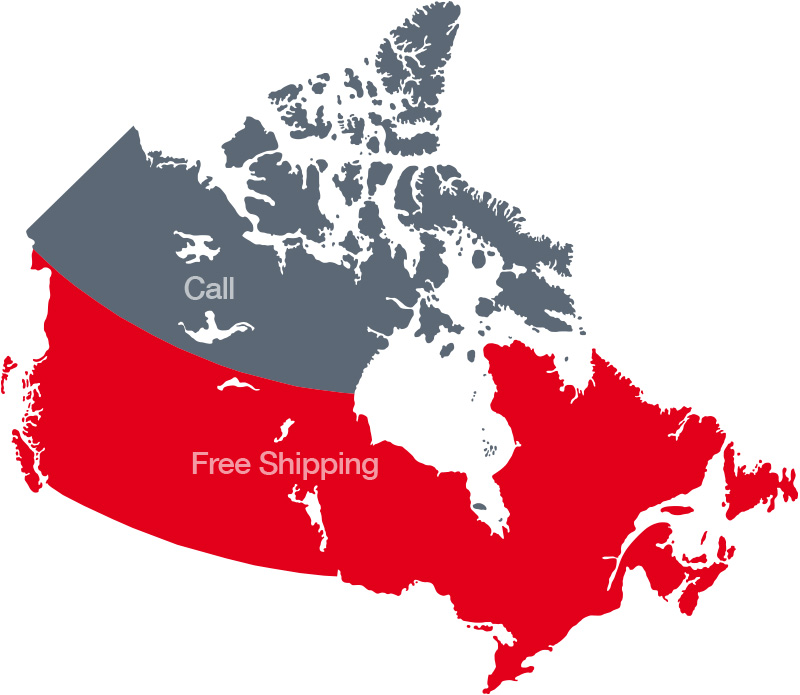 Free Shipping in Canada Map